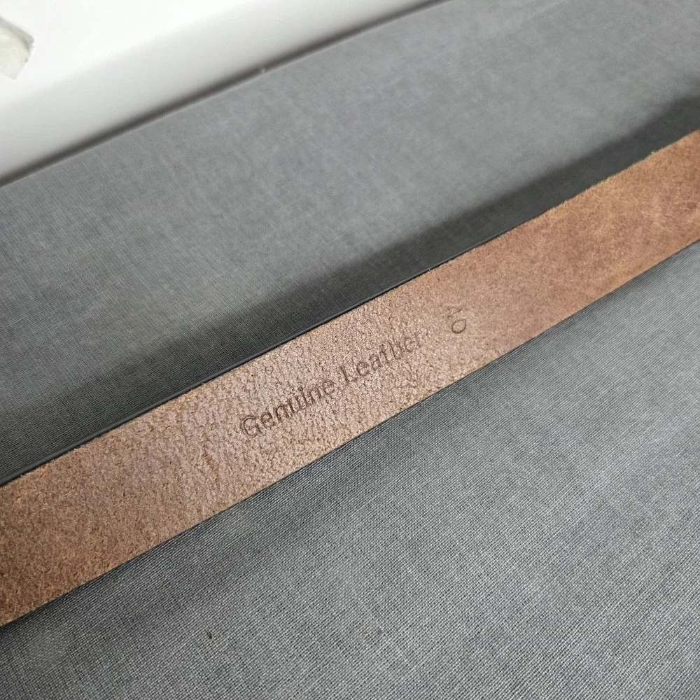 Timberland Men's Buffalo Leather Belt Antiqued Brass Size 40